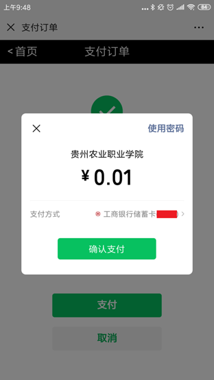 支付页面